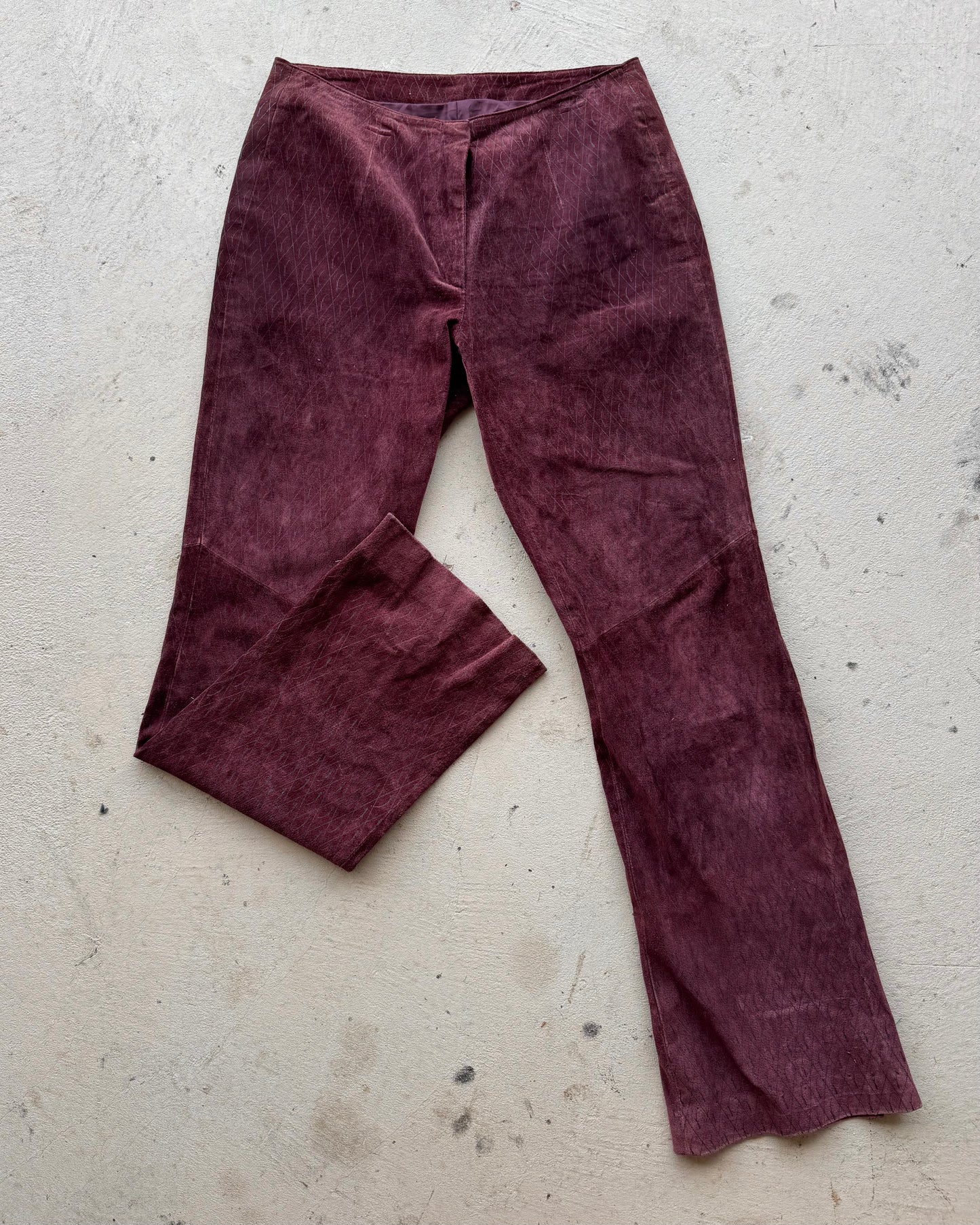 Burgundy Leather Pant