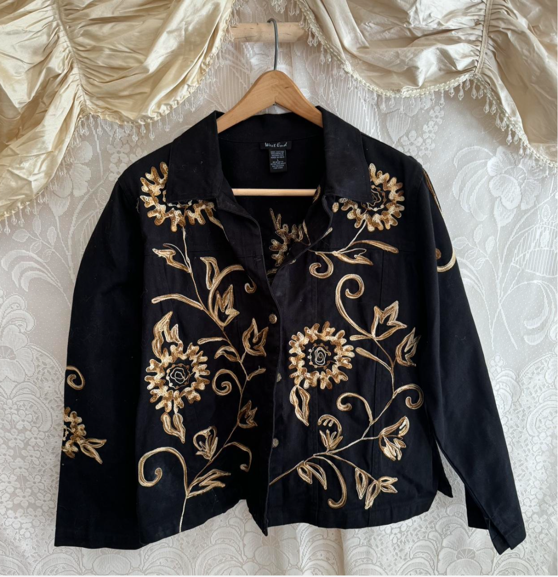 Floral Soutache Denim Jacket