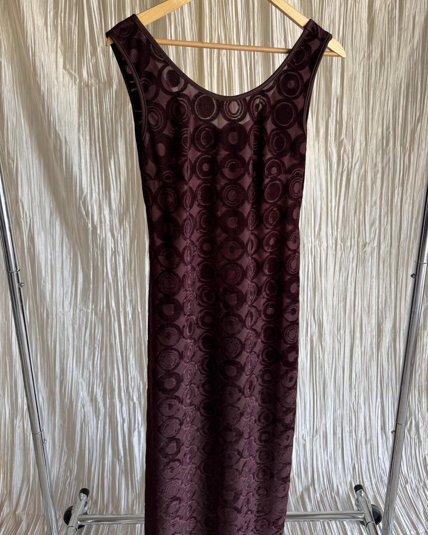 Brown Velvet Maxi Dress