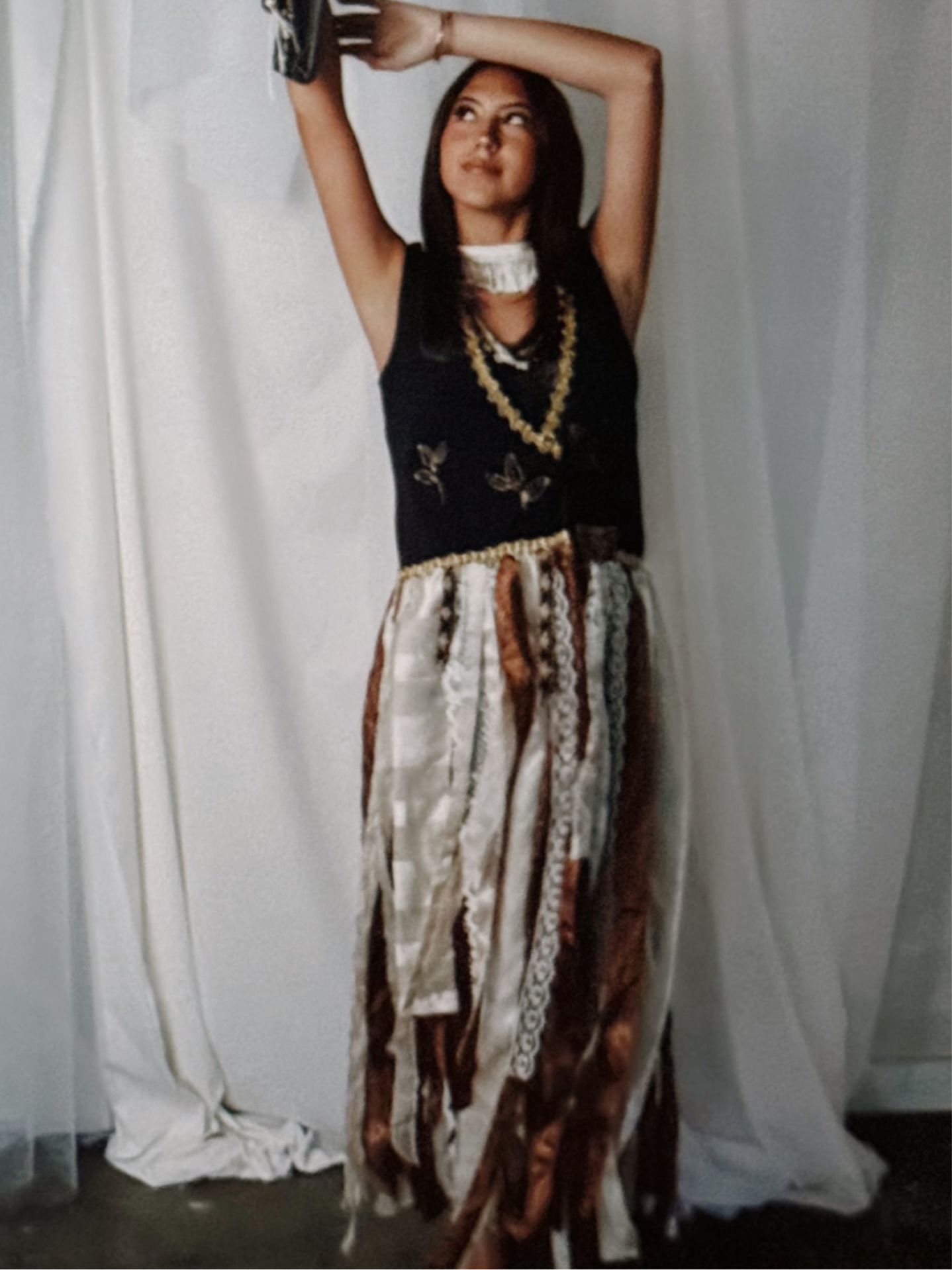 Midnight Silk Longline Vest