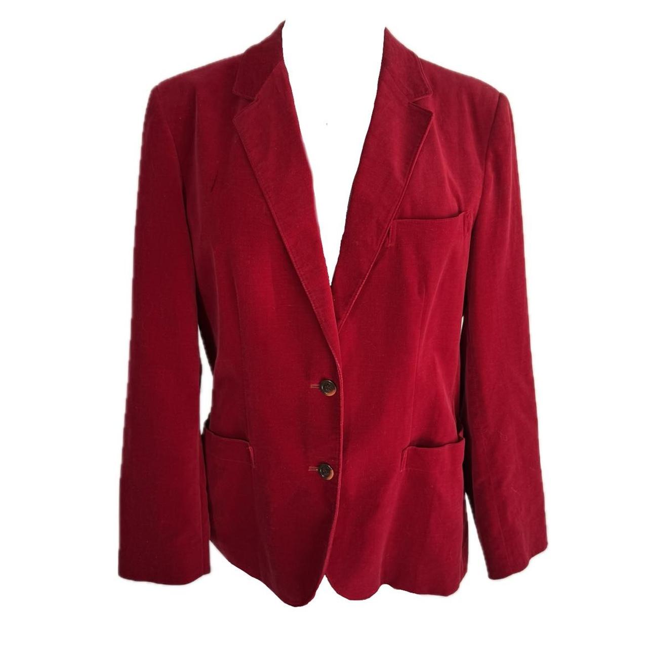 Burgundy Velvet Blazer