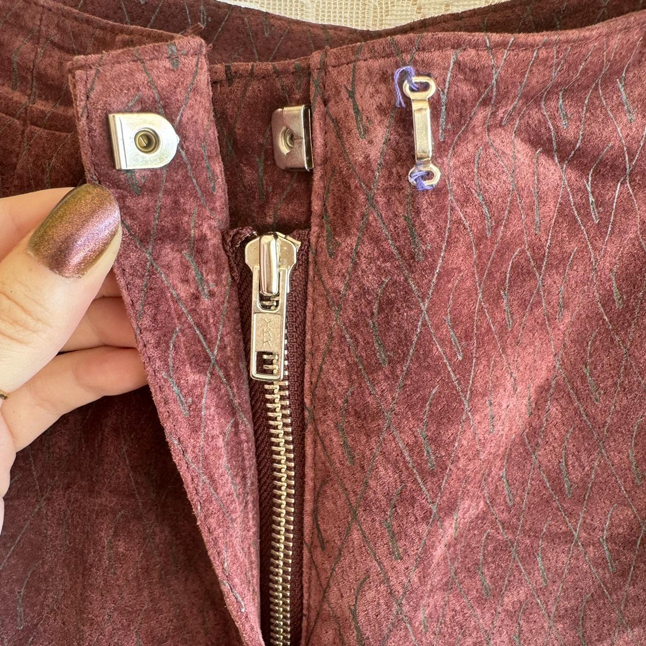 Burgundy Leather Pant