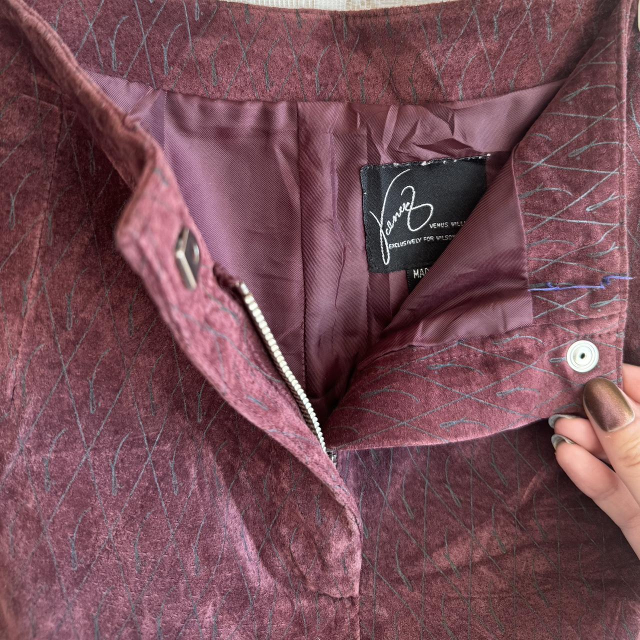 Burgundy Leather Pant