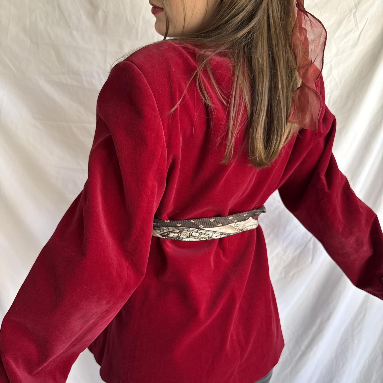 Burgundy Velvet Blazer