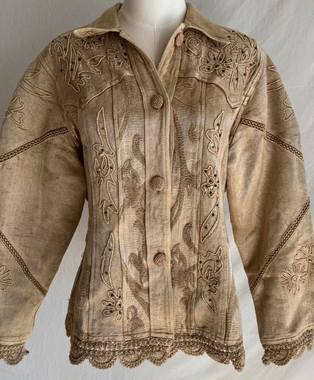 Women’s Gold Embroidered Jacket