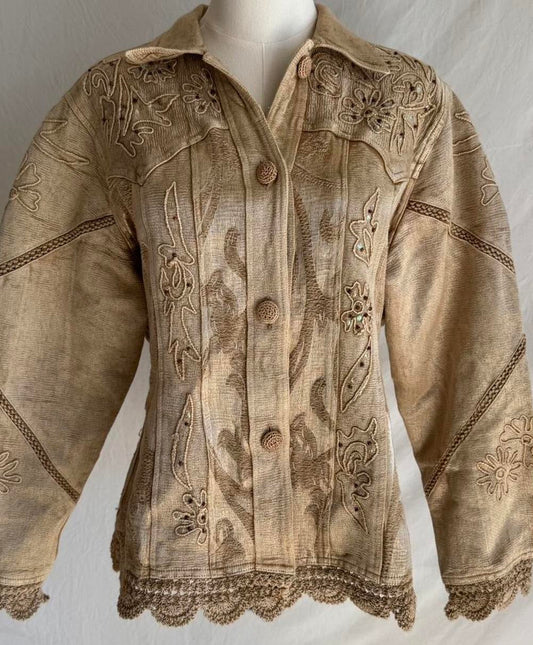 Women’s Gold Embroidered Jacket