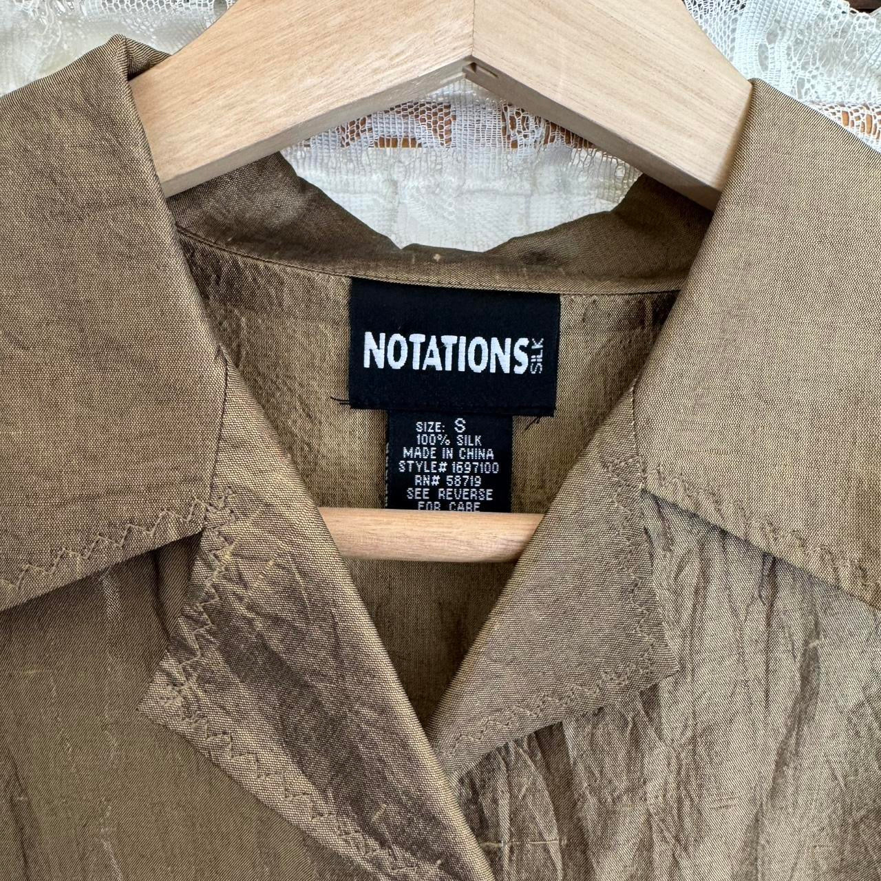 Early 2000’s Gold Silk Top