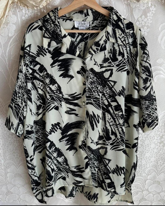 Cream and Black Shirt