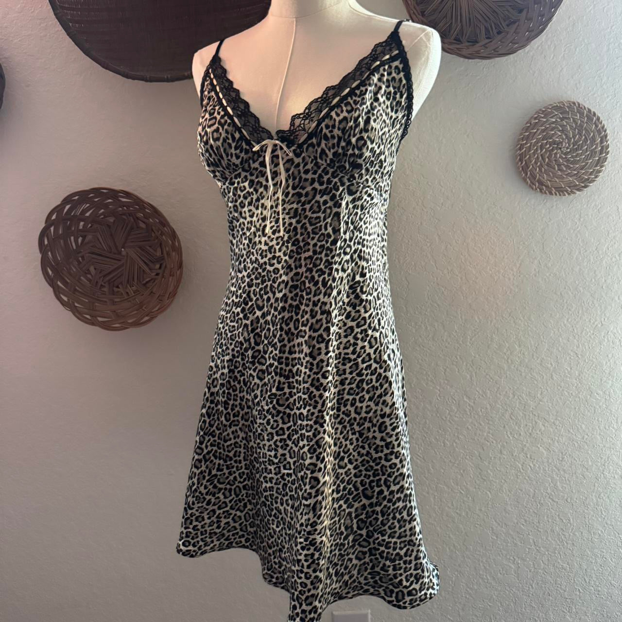 Satin Animal Print Slip
