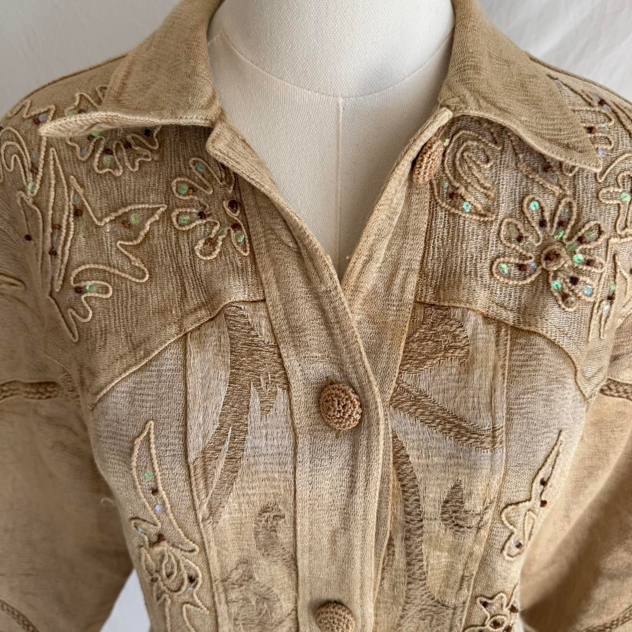 Women’s Gold Embroidered Jacket