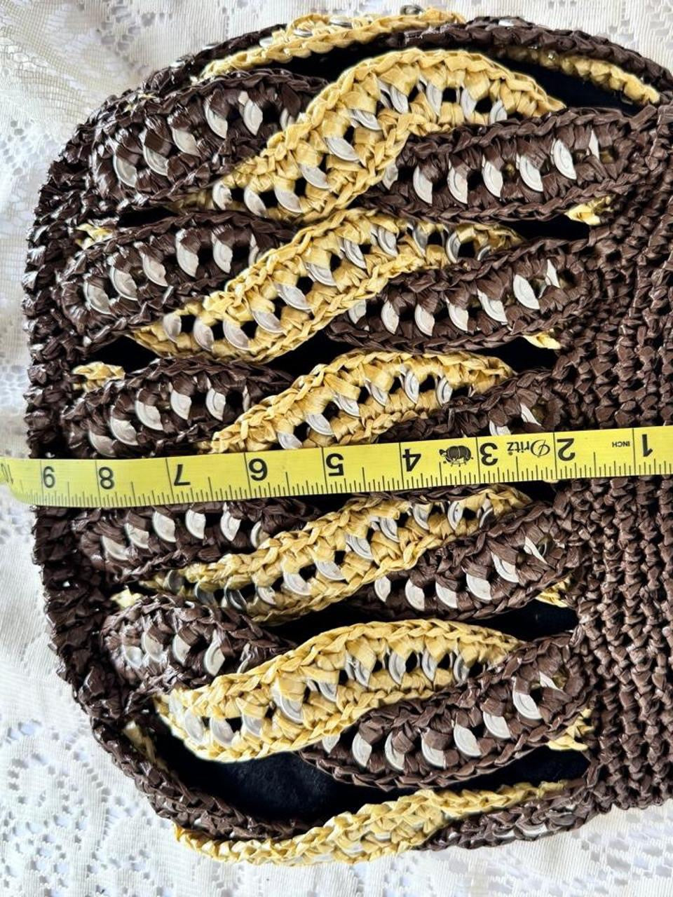 Unique Upcycled Woven Shoulder Bag