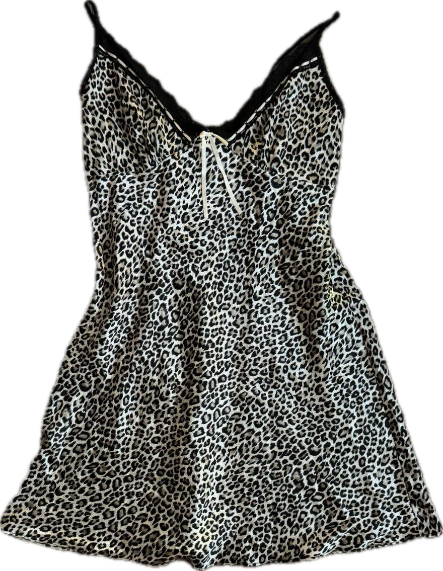 Satin Animal Print Slip
