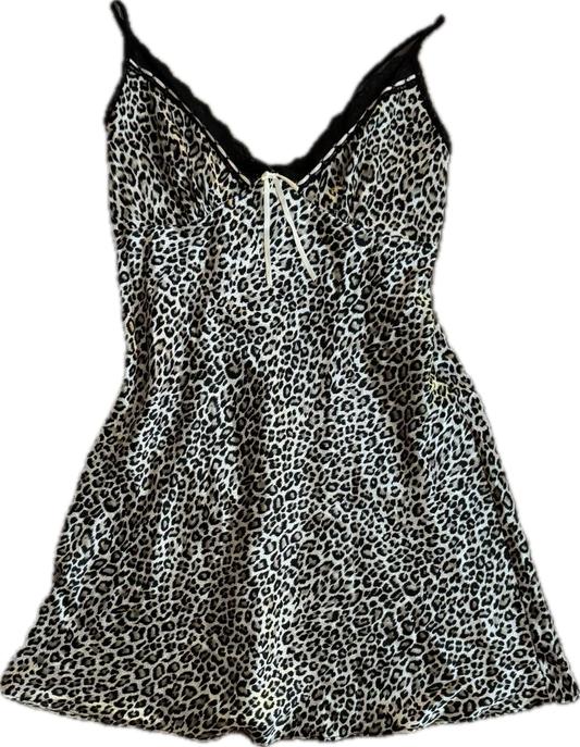 Satin Animal Print Slip