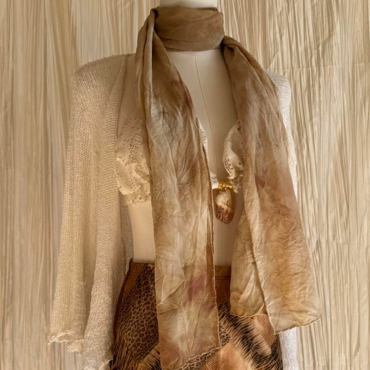 Chai Tea & Botanical Dyed Scarf