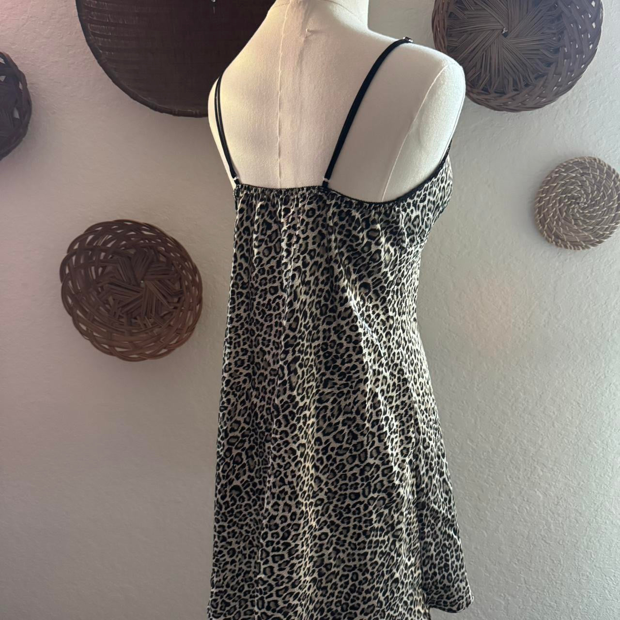 Satin Animal Print Slip