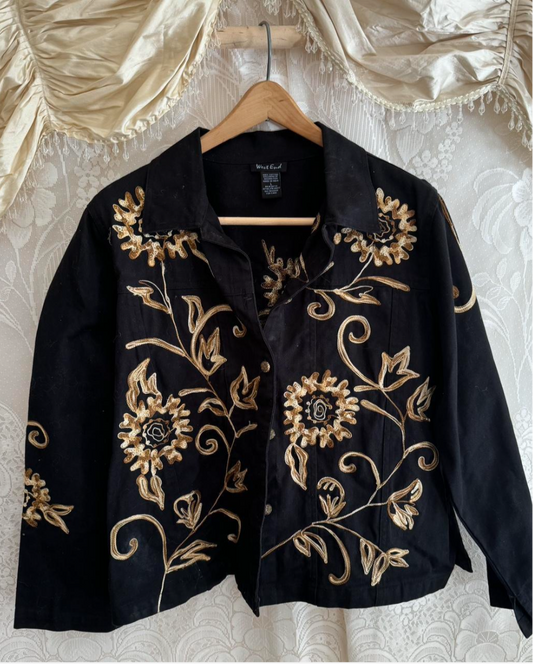 Floral Soutache Denim Jacket