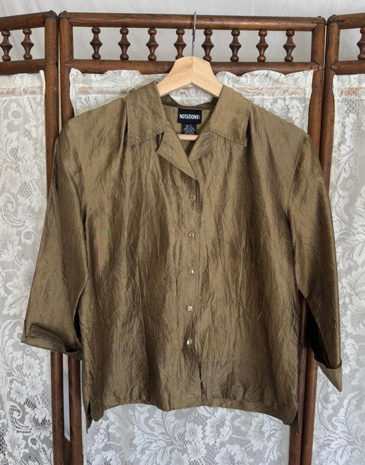 Early 2000’s Gold Silk Top