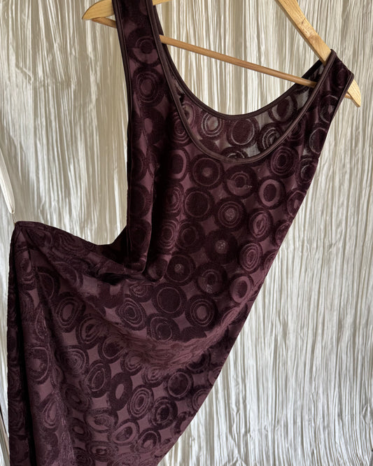 Brown Velvet Maxi Dress